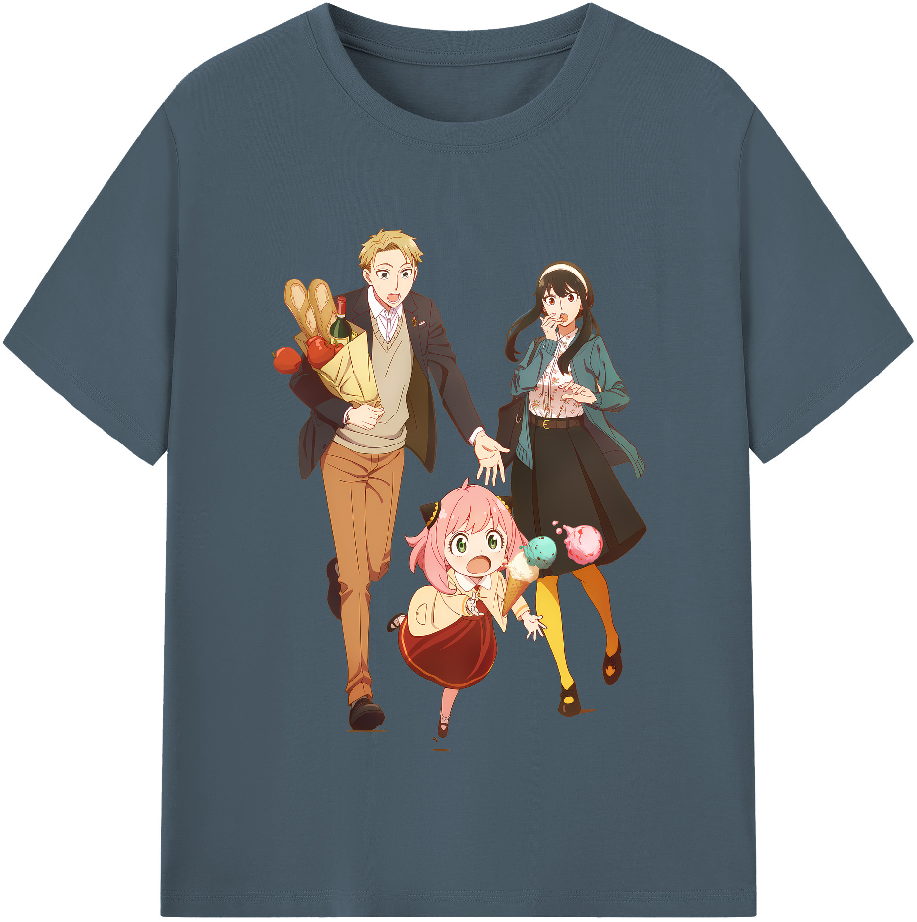 （画像用） SPY×FAMILY间谍家家酒 綿100％半袖Tシャツ（フロントプリント）